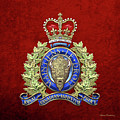 Royal Canadian Mounted Police - R C M P Badge over Red Velvet Digital Art by Serge Averbukh Royal Canadian Mounted Police - R C M P Badge over Red Velvet Digital Art by Serge Averbukh