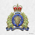 Royal Canadian Mounted Police - R C M P Badge over White Leather Digital Art by Serge Averbukh Royal Canadian Mounted Police - R C M P Badge over White Leather Digital Art by Serge Averbukh