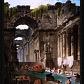 Ruins Of A Roman Bath With Washerwomen by Hubert Robert Remastered Xzendor7 Reproductions Painting by Xzendor7 Ruins Of A Roman Bath With Washerwomen by Hubert Robert Remastered Xzendor7 Reproductions Painting by Xzendor7