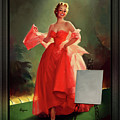 Runway Model In A Pink Dress by Gil Elvgren Pin-up Girl Wall Decor Artwork Painting by Rolando Burbon Runway Model In A Pink Dress by Gil Elvgren Pin-up Girl Wall Decor Artwork Painting by Rolando Burbon