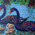 Safeguarding Black Swans Painting by Jyotika Shroff Safeguarding Black Swans Painting by Jyotika Shroff