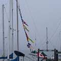 Sailboat Flags at Harbor Photograph by Karen Zuk Rosenblatt Sailboat Flags at Harbor Photograph by Karen Zuk Rosenblatt