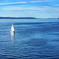 Sailboat in Puget Sound Digital Art by SnapHappy Photos Sailboat in Puget Sound Digital Art by SnapHappy Photos
