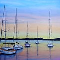 Sailboats At Dusk #10 by Dunbar's Local Art Boutique Sailboats At Dusk #10 by Dunbar's Local Art Boutique