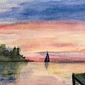 Sailing on the Bay Painting by Deb Stroh-Larson Sailing on the Bay Painting by Deb Stroh-Larson