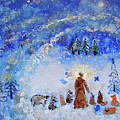 Saint Francis In The Snow Painting by Ashleigh Dyan Bayer