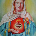 Saint Mary s sacred heart Painting by Carolina Prieto Moreno Saint Mary s sacred heart Painting by Carolina Prieto Moreno
