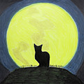 Salem Silhouette of a Black Cat in front of a Full Moon Drawing by Ali Baucom Salem Silhouette of a Black Cat in front of a Full Moon Drawing by Ali Baucom