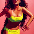 Salma Hayek Yellow Bikini Digital Art by Craig Boehman Salma Hayek Yellow Bikini Digital Art by Craig Boehman