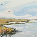Salt Marsh 3 Painting by Kellie Chasse Salt Marsh 3 Painting by Kellie Chasse