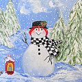 Sammy the Snowman Painting by Juliette Becker Sammy the Snowman Painting by Juliette Becker