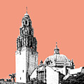 San Diego Skyline Balboa Park - Salmon Digital Art by DB Artist San Diego Skyline Balboa Park - Salmon Digital Art by DB Artist
