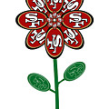 San Francisco - NFL Football Team Logo Flower Art by Steven Shaver