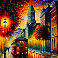 San Francisco Streets, 03 Painting by AM FineArtPrints San Francisco Streets, 03 Painting by AM FineArtPrints