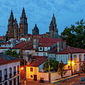 Santiago de Compostela Cathedral Spectacular View by Night Dusk with Street Lights and Tiled Roofs La Corua Galicia Photograph by Pablo Avanzini Santiago de Compostela Cathedral Spectacular View by Night Dusk with Street Lights and Tiled Roofs La Corua Galicia Photograph by Pablo Avanzini