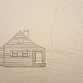 Saratoga Farmhouse Drawing by John Klobucher Saratoga Farmhouse Drawing by John Klobucher