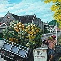 Savannah Coconut Vendor Painting by Karin Dawn Kelshall- Best Savannah Coconut Vendor Painting by Karin Dawn Kelshall- Best