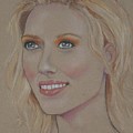 Blond Bombshell No.5--Scarlett Johansson Drawing by Jayne Somogy Blond Bombshell No.5--Scarlett Johansson Drawing by Jayne Somogy