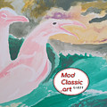 Sea Gulls with Waves ModClassic Art Painting by Enrico Garff Sea Gulls with Waves ModClassic Art Painting by Enrico Garff