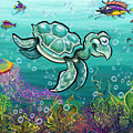 Sea Turtle and Friends Digital Art by Kevin Middleton Sea Turtle and Friends Digital Art by Kevin Middleton