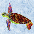 Sea Turtle on Blue Painting by Hailey E Herrera Sea Turtle on Blue Painting by Hailey E Herrera