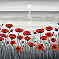 Sea with Red Poppies Painting by Amanda Dagg Sea with Red Poppies Painting by Amanda Dagg