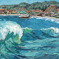 SeaBright Wave Vertical, 2021 Painting by PJ Kirk SeaBright Wave Vertical, 2021 Painting by PJ Kirk