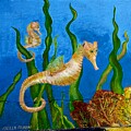 Seahorse and Seafans by Angela J Murray