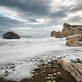 Seascape with windy waves splashing at the rocky coastal area. Photograph by Michalakis Ppalis Seascape with windy waves splashing at the rocky coastal area. Photograph by Michalakis Ppalis