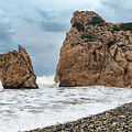Seascapes with windy waves. Rock of Aphrodite Paphos Cyprus Photograph by Michalakis Ppalis Seascapes with windy waves. Rock of Aphrodite Paphos Cyprus Photograph by Michalakis Ppalis