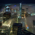 Seattle Night Fog by Mike Reid Seattle Night Fog by Mike Reid