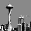 Seattle Skyline Space Needle - Pewter by DB Artist