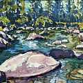 Secret Spot in Yellowstone Park Painting by Les Herman Secret Spot in Yellowstone Park Painting by Les Herman