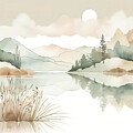 Serene Waterscape No2 by Bonnie Bruno