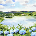 Sete Cidades in Azores Sao Miguel Painting Painting by Dora Hathazi Mendes Sete Cidades in Azores Sao Miguel Painting Painting by Dora Hathazi Mendes
