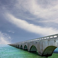 Seven Mile Bridge Florida Keys Square by Bob Pardue