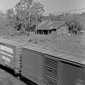 Shack and train Photograph by John Simmons Shack and train Photograph by John Simmons