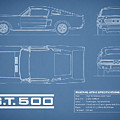 Shelby Mustang GT500 Blueprint Photograph by Mark Rogan Shelby Mustang GT500 Blueprint Photograph by Mark Rogan