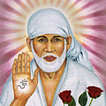 Shirdi Sai Baba Painting by Sheilah Renaud Shirdi Sai Baba Painting by Sheilah Renaud