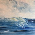 SHORE BREAK -- Wave Oil Painting  by Catherine Ludwig Donleycott