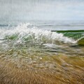 Shoreline with Dynamic Wave by Michelle Calkins