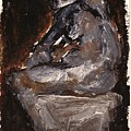 Sitting figure Painting by David Euler Sitting figure Painting by David Euler