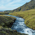 Skoga River Flows Above Skogafoss Photograph by Kristia Adams Skoga River Flows Above Skogafoss Photograph by Kristia Adams
