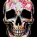 Skull Flowers Floral T-Shirt Painting by Tony Rubino Skull Flowers Floral T-Shirt Painting by Tony Rubino