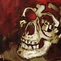 Skull in Red Shade Painting by Sv Bell Skull in Red Shade Painting by Sv Bell