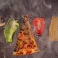 Slice of mozzarella pizza tomato cheese peeper and mushroom ingredients Photograph by Michalakis Ppalis Slice of mozzarella pizza tomato cheese peeper and mushroom ingredients Photograph by Michalakis Ppalis