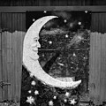 Smiling Moon in BW by James Barber