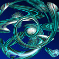 Snakes Swirl Blue Digital Art by Ronald Mills Snakes Swirl Blue Digital Art by Ronald Mills