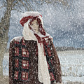 Snow Girl Mixed Media by Moira Law Snow Girl Mixed Media by Moira Law