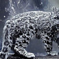 Snow Leopard Digital Art by Pennie McCracken Snow Leopard Digital Art by Pennie McCracken
